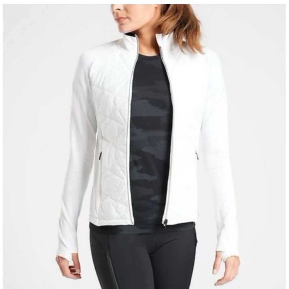 Athleta Flurry Force Insulated Primaloft Jacket - M - white